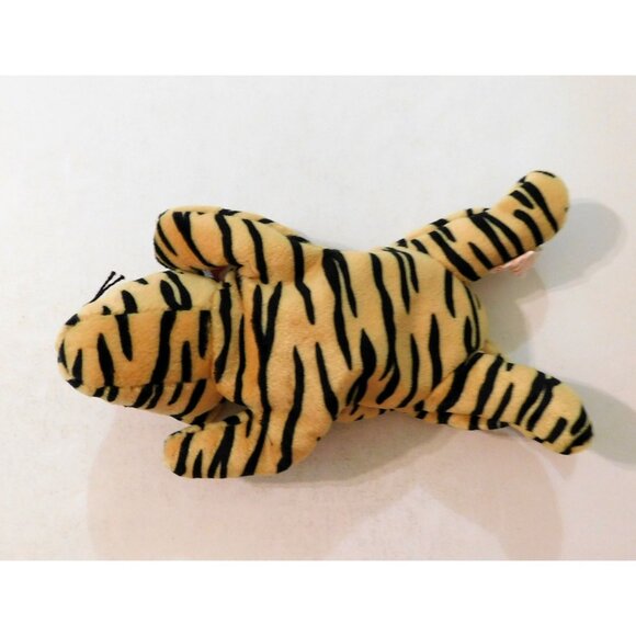 Ty Beanie Baby Stripes Tiger Version 3 Gold Black Retired Plush Animal Tag - Picture 6 of 7